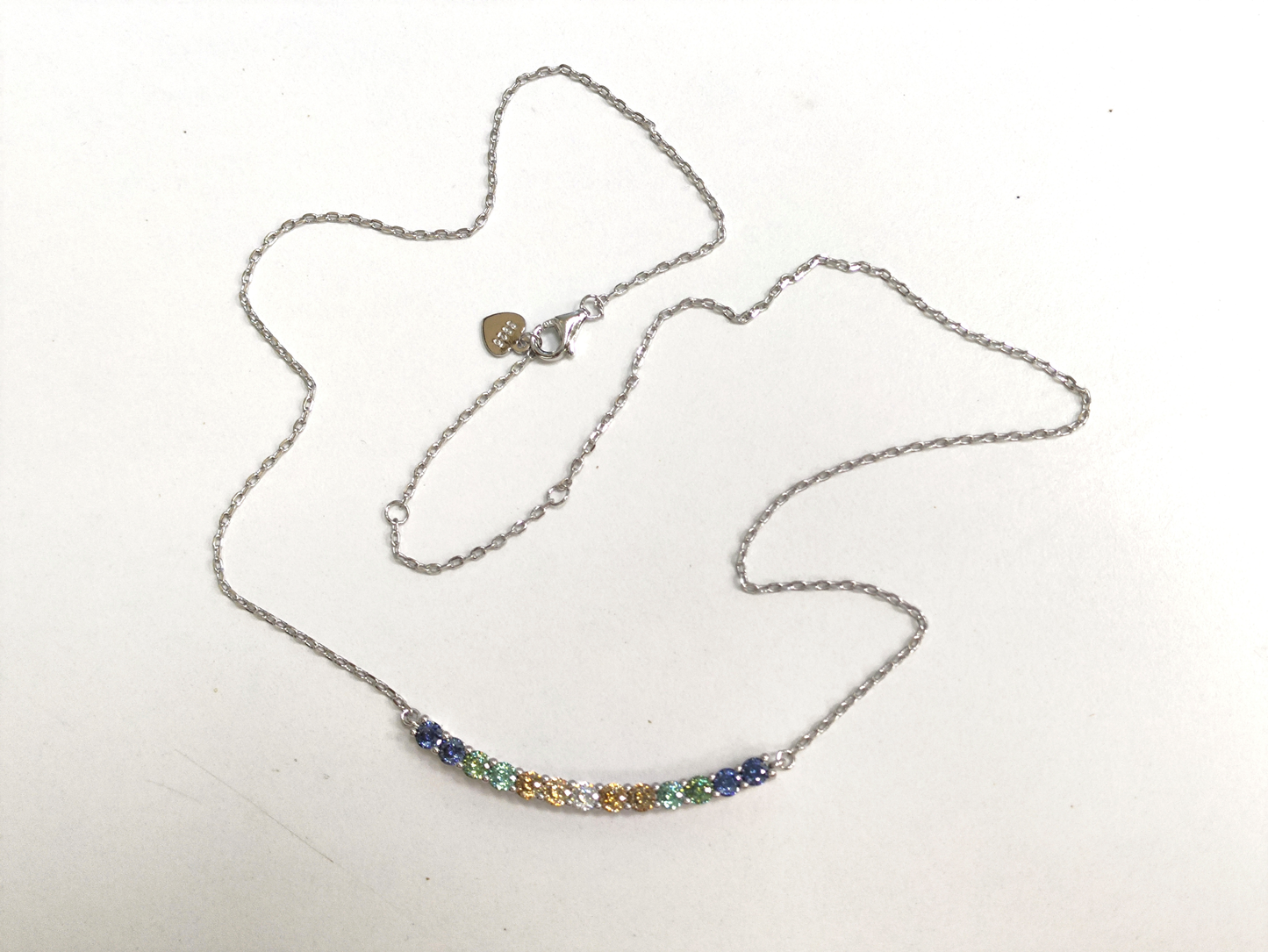 S925 Colorful Moissanite Necklace