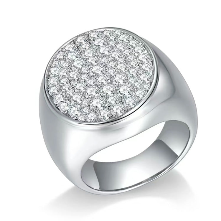S925 Round-Cut Full Moissanite Ring With Pavery Design 1.62CT 【6#10】