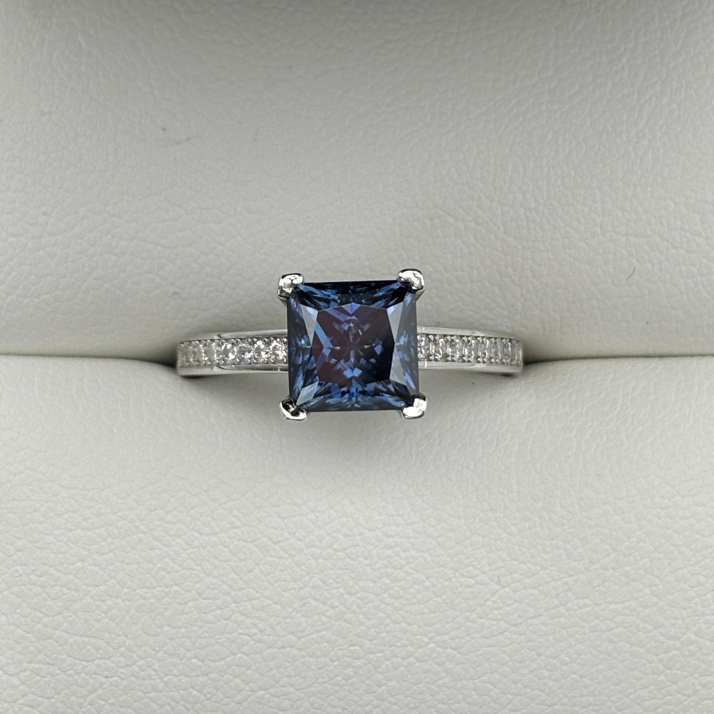 S925 Princess-Cut Moissanite Rings 2CT 【3#20】