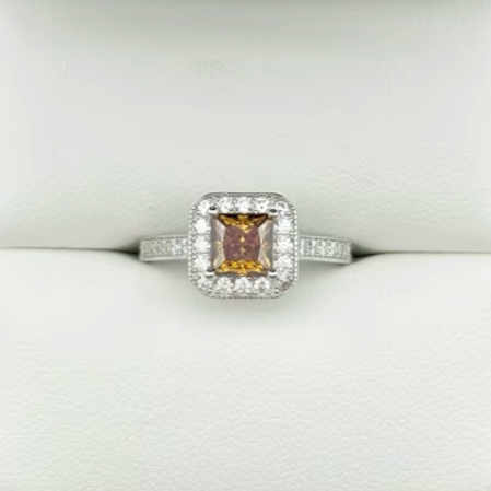 S925 Princess-Cut Moissanite Ring 1CT 【3.2#10】