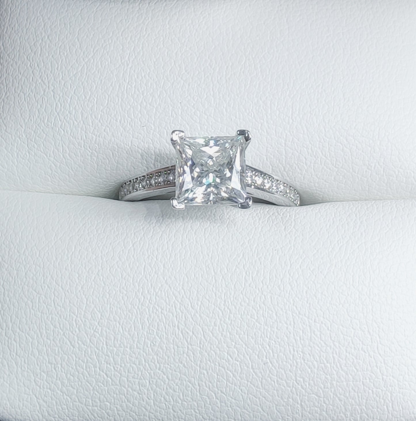 S925 Princess-Cut Moissanite Rings 2CT 【3#20】