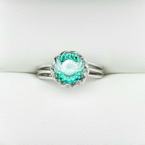 S925 100-Cut Moissanite Ring 3CT 【3.2#11】
