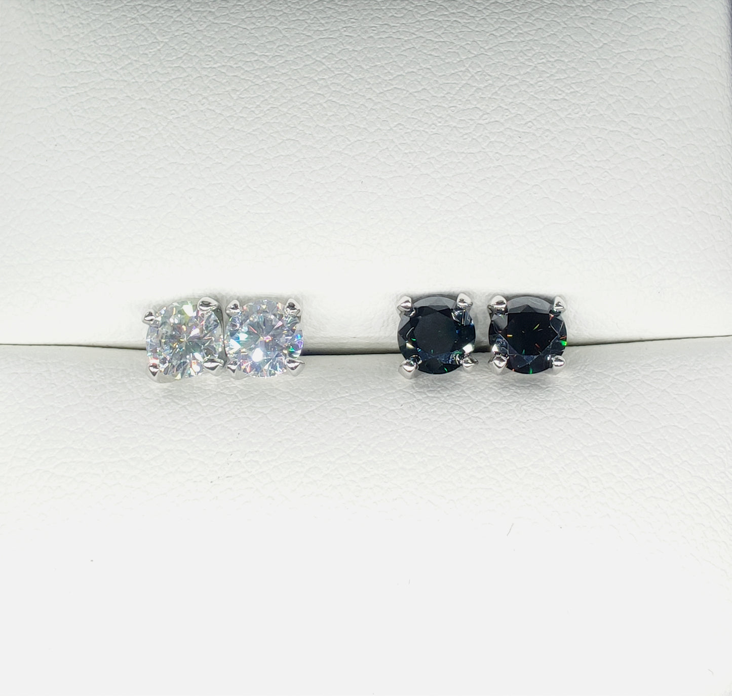 S925 Simplicity Four Claws Moissanite Earrings 0.3CT&0.5CT*2 Collection 【3#5】
