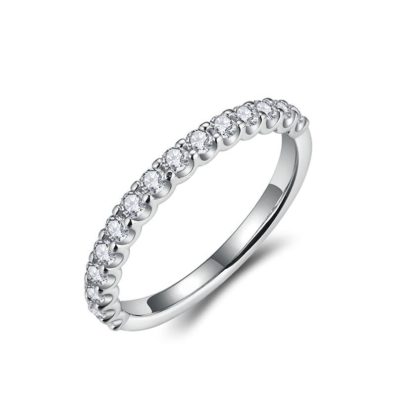 S925 Half Round Diamond Setting Moissanite Side Ring Ring Band 【b1#5】