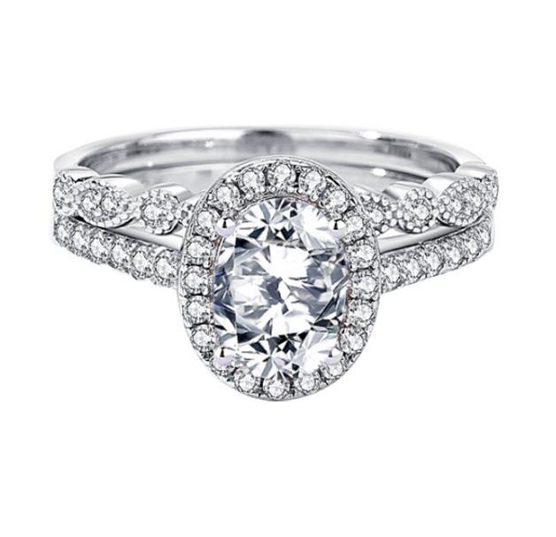 【Buy 1 Get 1 More Band】S925 Oval-Cut Moissanite Ring 1CT 【5#4】