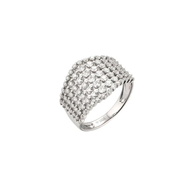 S925 Round-Cut Moissanite Ring Band 【1.2#11】