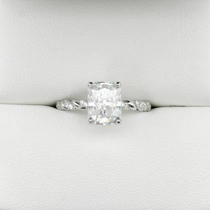 S925 Radiant-Cut Vines Moissanite Rings 3CT 【3#33】