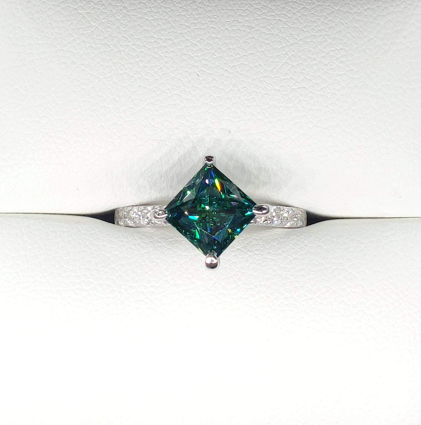 S925 NewDesign Princess-Cut Moissanite Ring 2CT 【3.2#15】