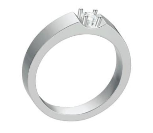 S925 Round-Cut Moissanite Ring 【1.2#9】