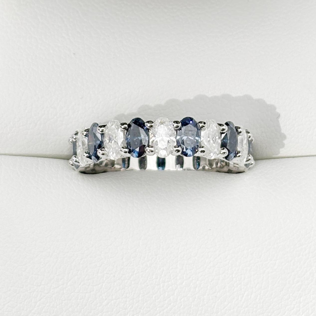 S925 Oval-Cut Full Moissanite Rings 【3#30】