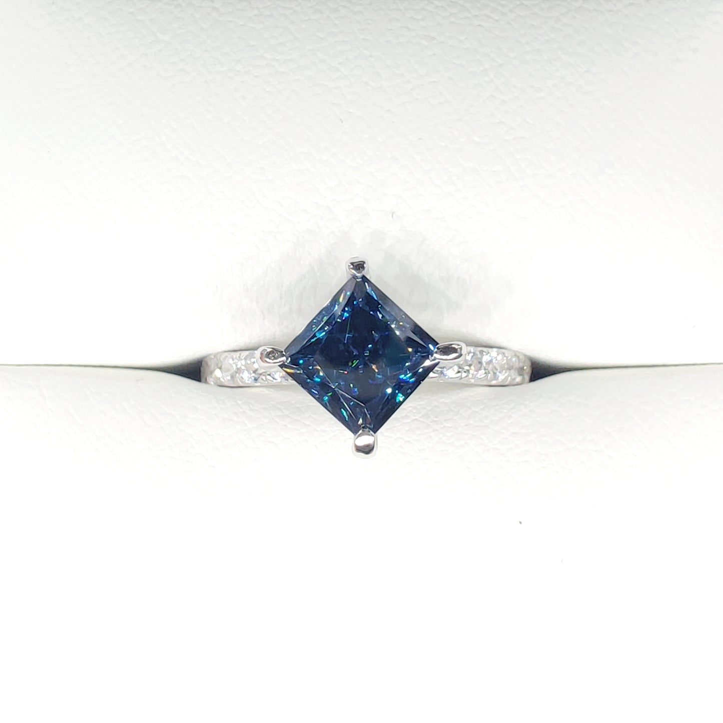 S925 NewDesign Princess-Cut Moissanite Ring 2CT 【3.2#15】