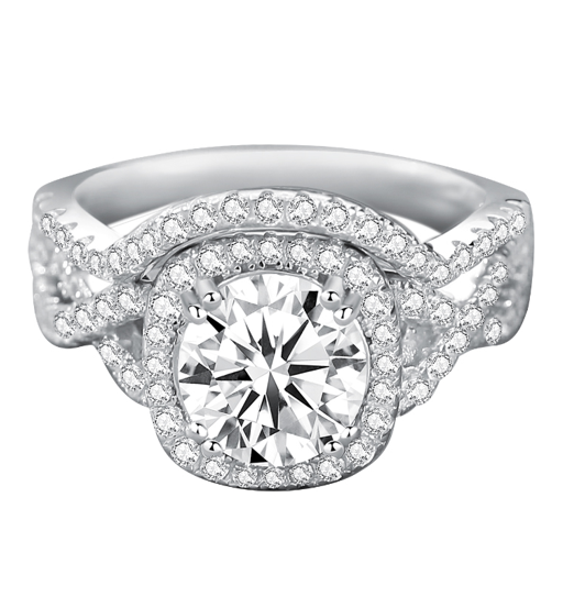 【Buy 1 Get 1 More Band】S925 Round-Cut Moissanite Ring 1.5CT 【5#7】