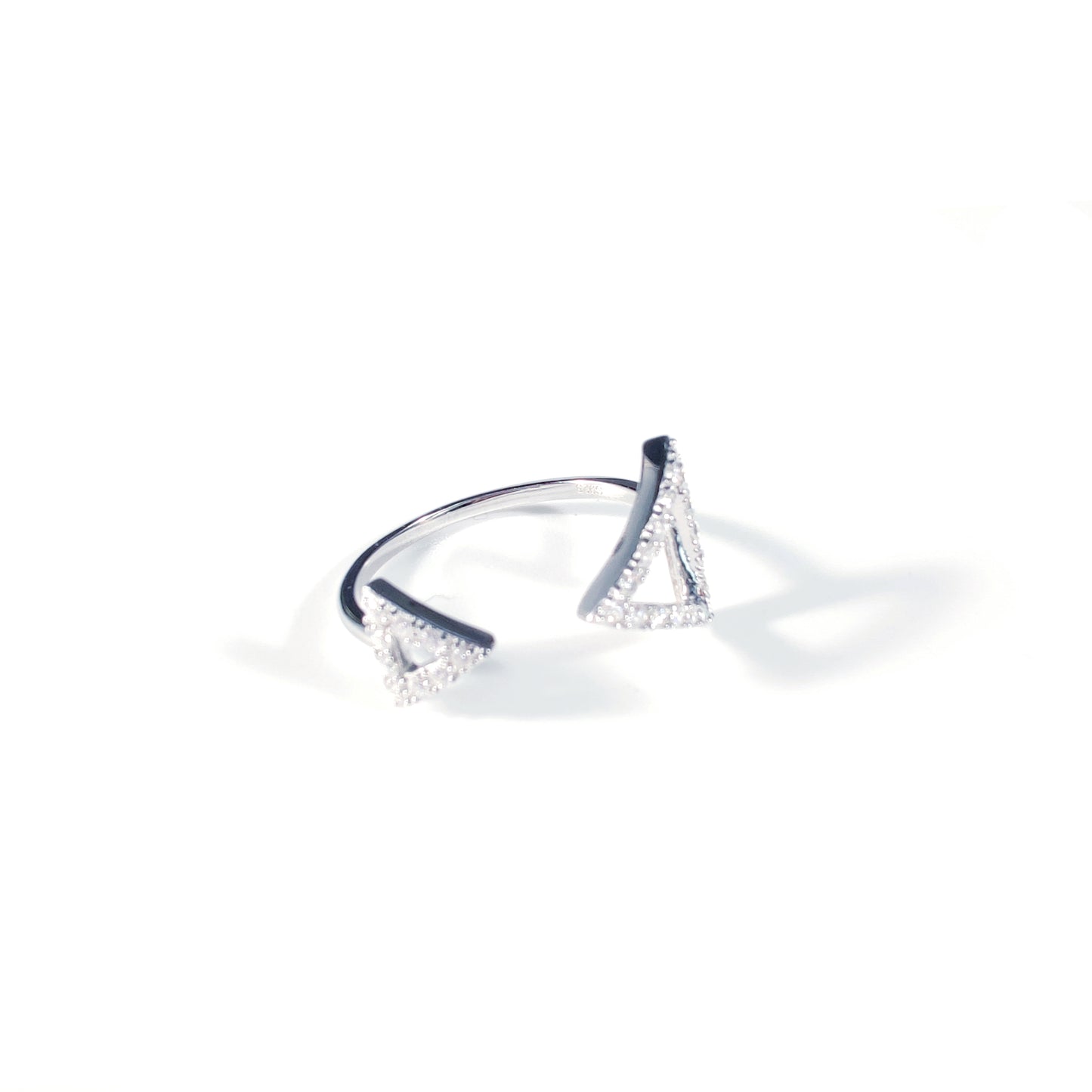 S925 Moissanite With 2 Triangle Design 【K#1】