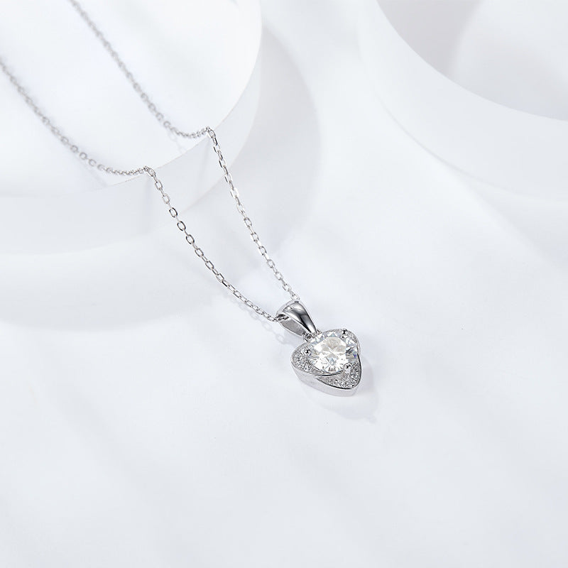 S925 Round-Cut Moissanite Pendant【6.2#120】
