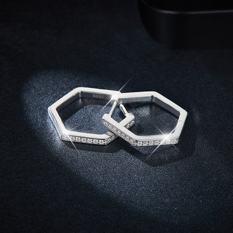 S925 Round-Cut Moissanite Earring【6.2#111】