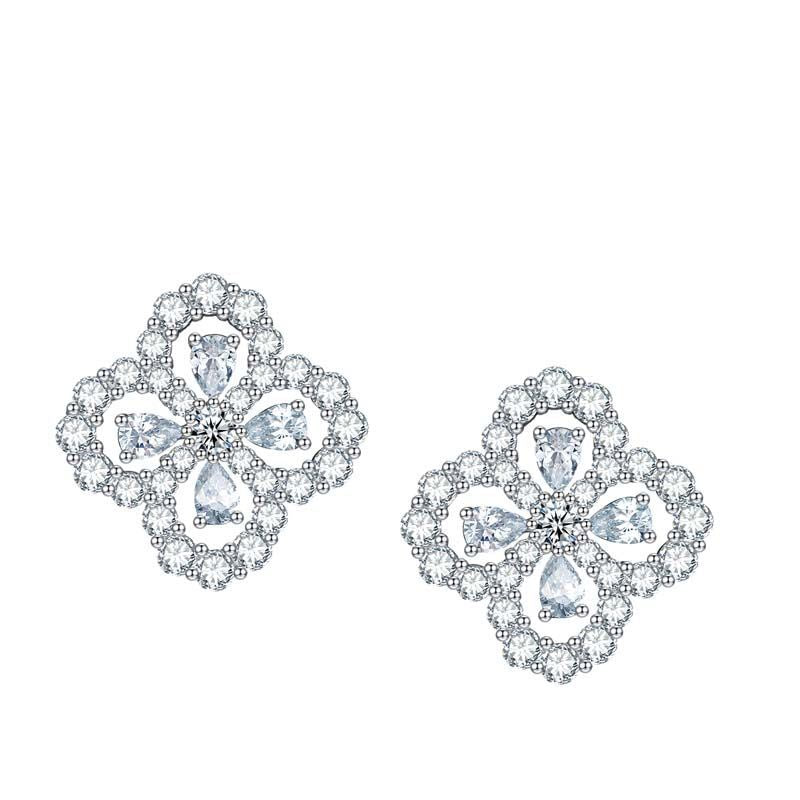 S925 Round-Cut Moissanite Earring【6.2#150】