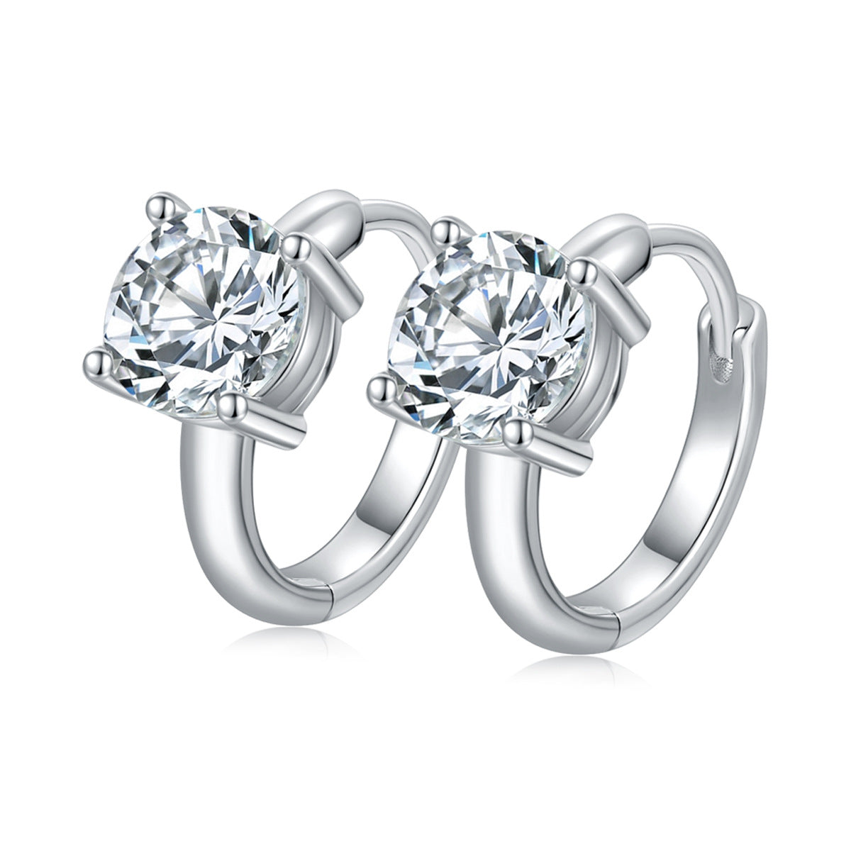 S925 Round-Cut Moissanite Ring Plated 18k Gold【6.2#139】