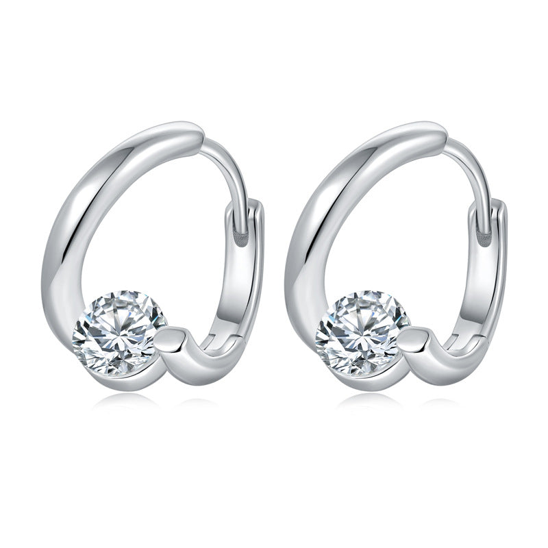 S925 Round-Cut Moissanite Ring【6.2#204】