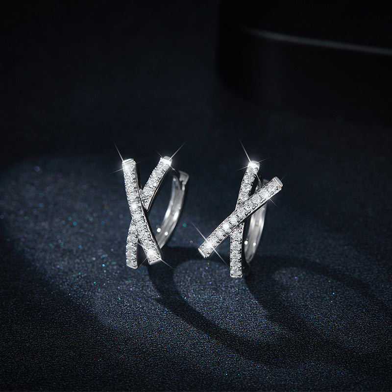 S925 Round-Cut Moissanite Earring【6.2#168】