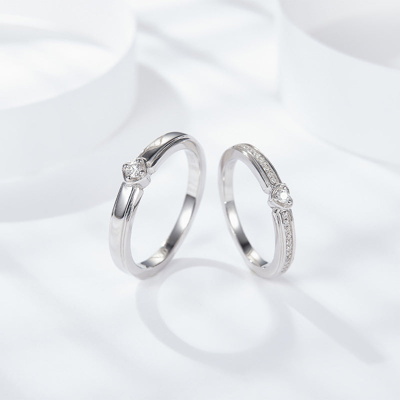 S925 Cushion&Heart-Cut Moissanite Ring【6.2#180】