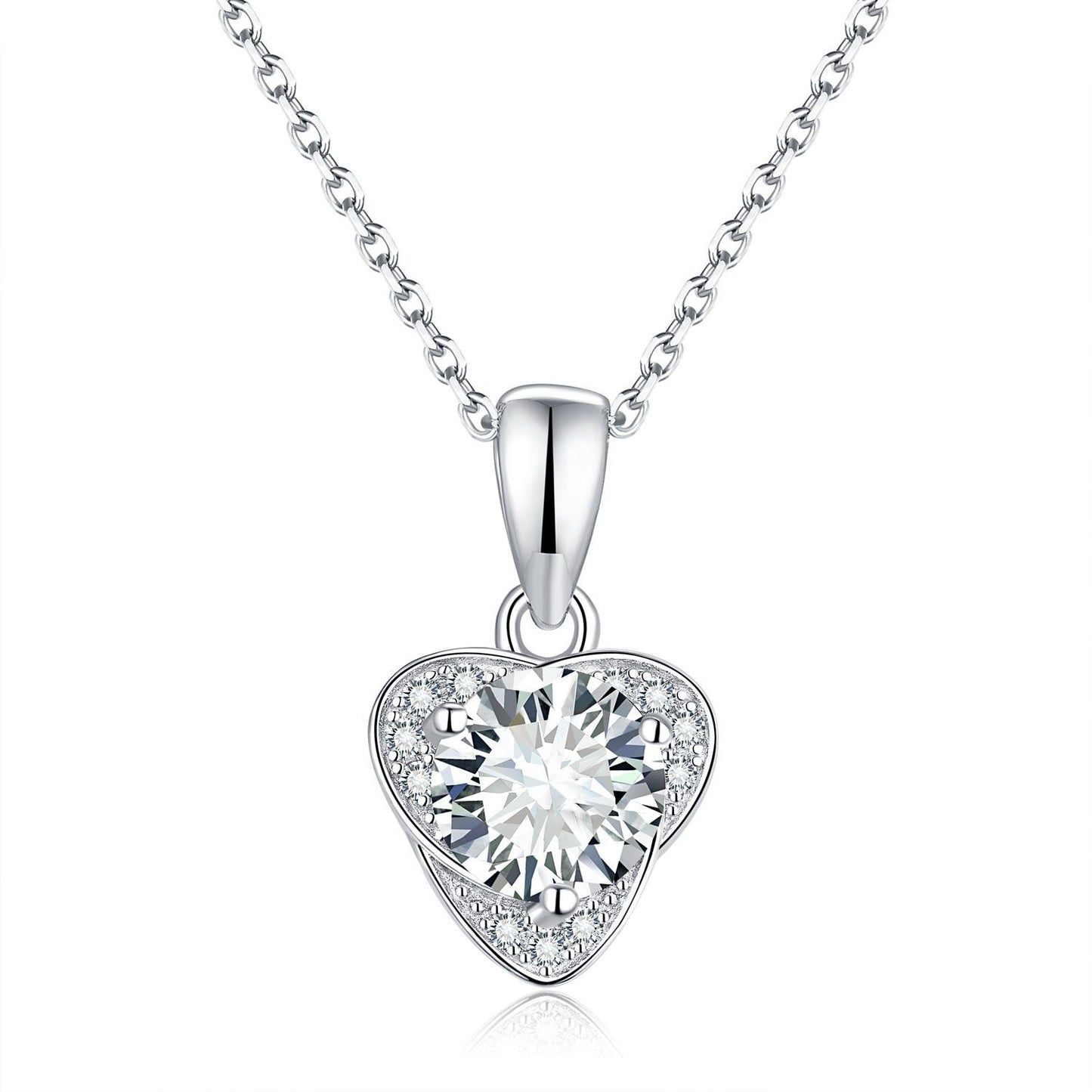 S925 Round-Cut Moissanite Pendant【6.2#120】