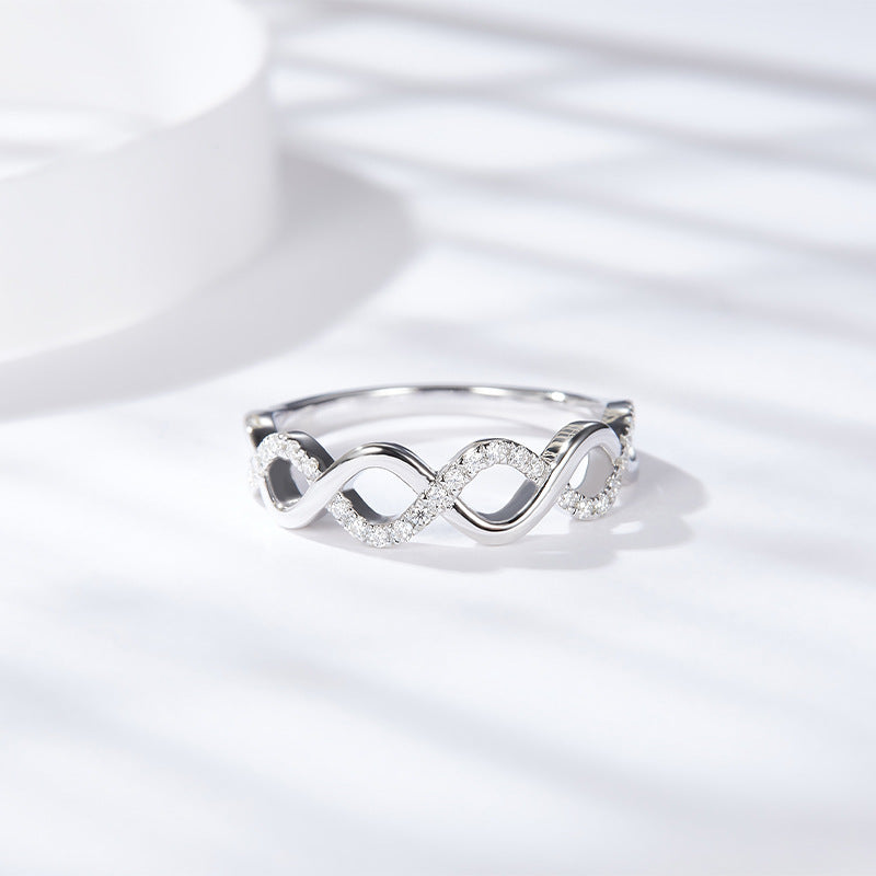 S925 Round-Cut Moissanite Ring【6.2#169】