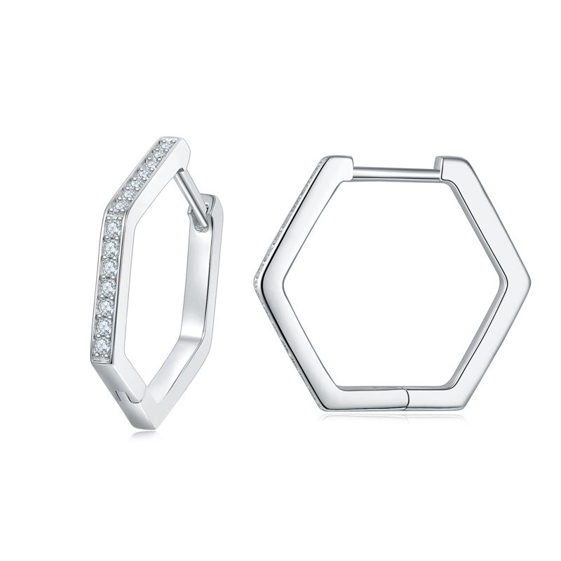 S925 Round-Cut Moissanite Earring【6.2#111】