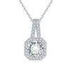 S925 Princess-Cut Moissanite Necklace 1CT 【6.2#78】
