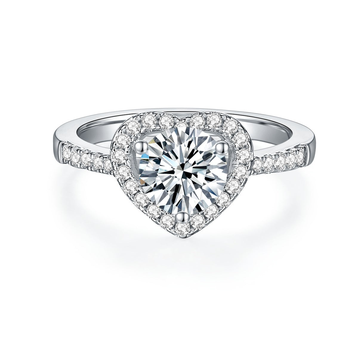 S925 Heart-Cut Moissanite Ring【6.2#181】