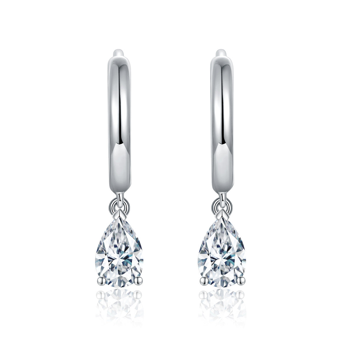 S925 Pear-Cut Moissanite Earring【6.2#189】