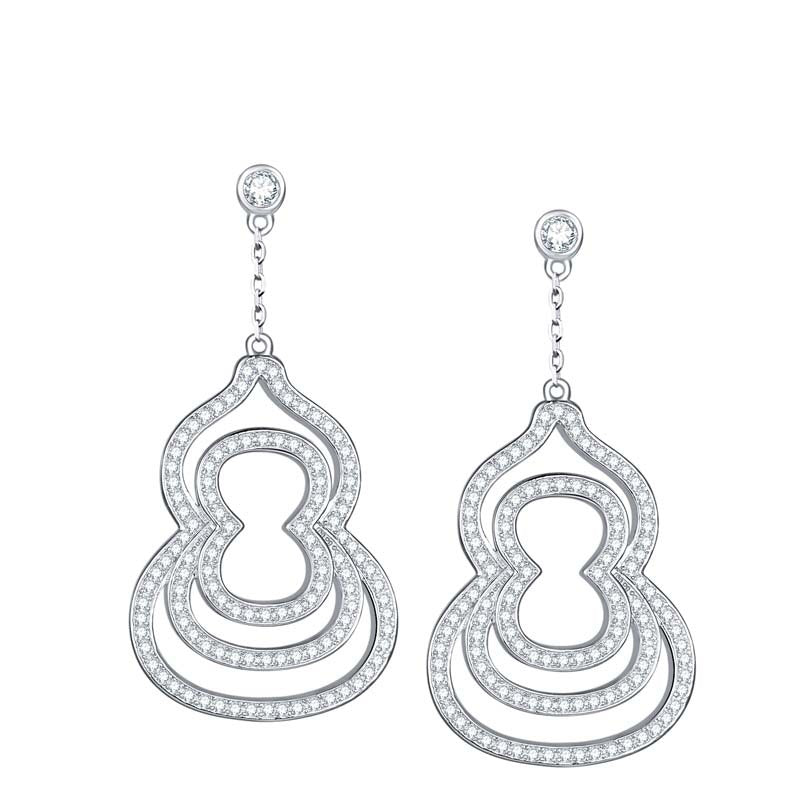 S925 Round-Cut Moissanite Earring【6.2#129】