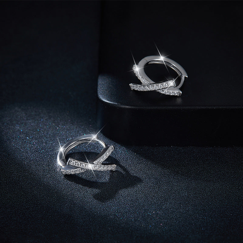 S925 Round-Cut Moissanite Earring【6.2#168】