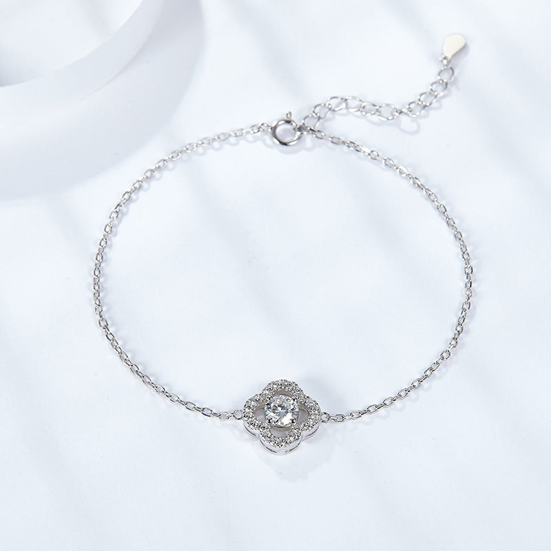 S925 Round-Cut Moissanite Necklace Plated 18k Gold【6.2#131】