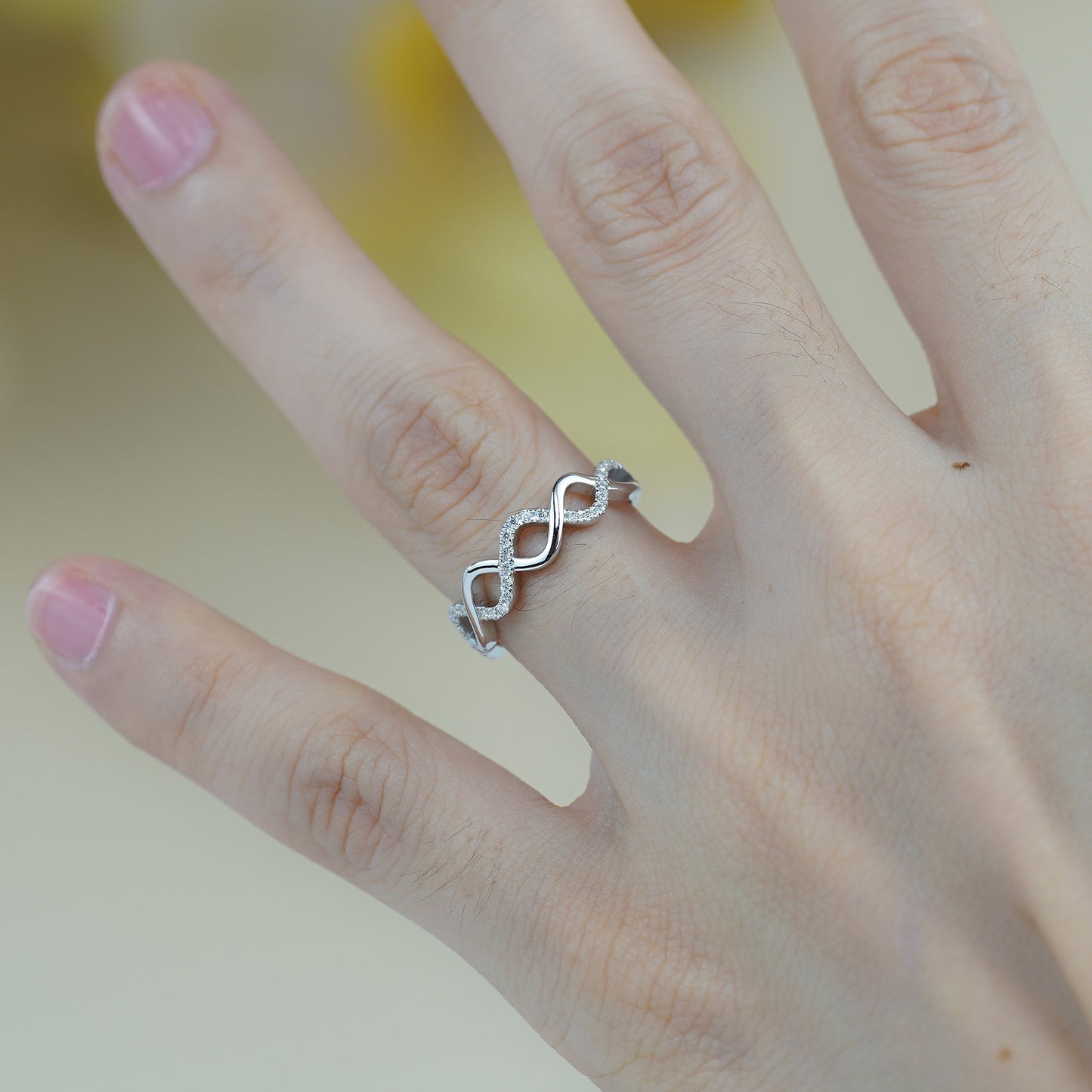 S925 Round-Cut Moissanite Ring【6.2#169】