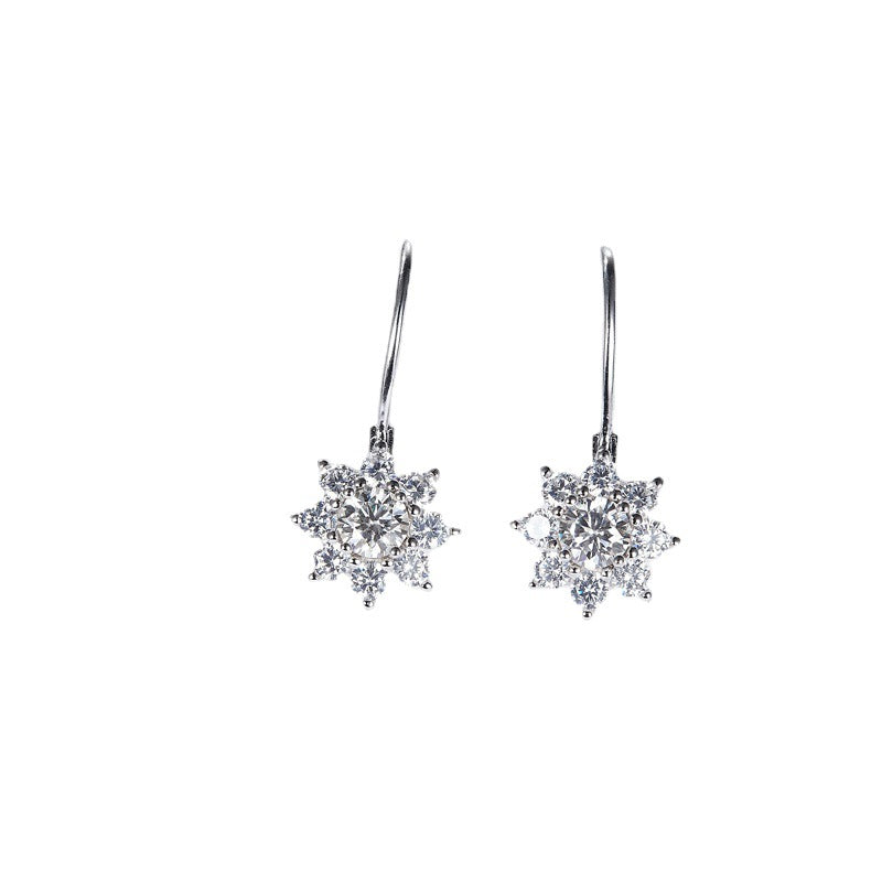 S925 Round-Cut Moissanite Earring【6.2#146】