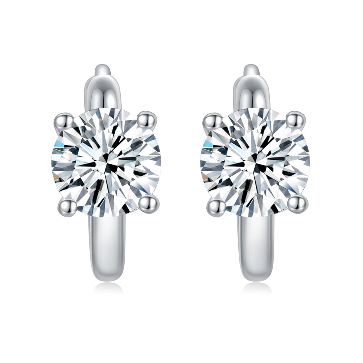 S925 Round-Cut Moissanite Ring Plated 18k Gold【6.2#139】
