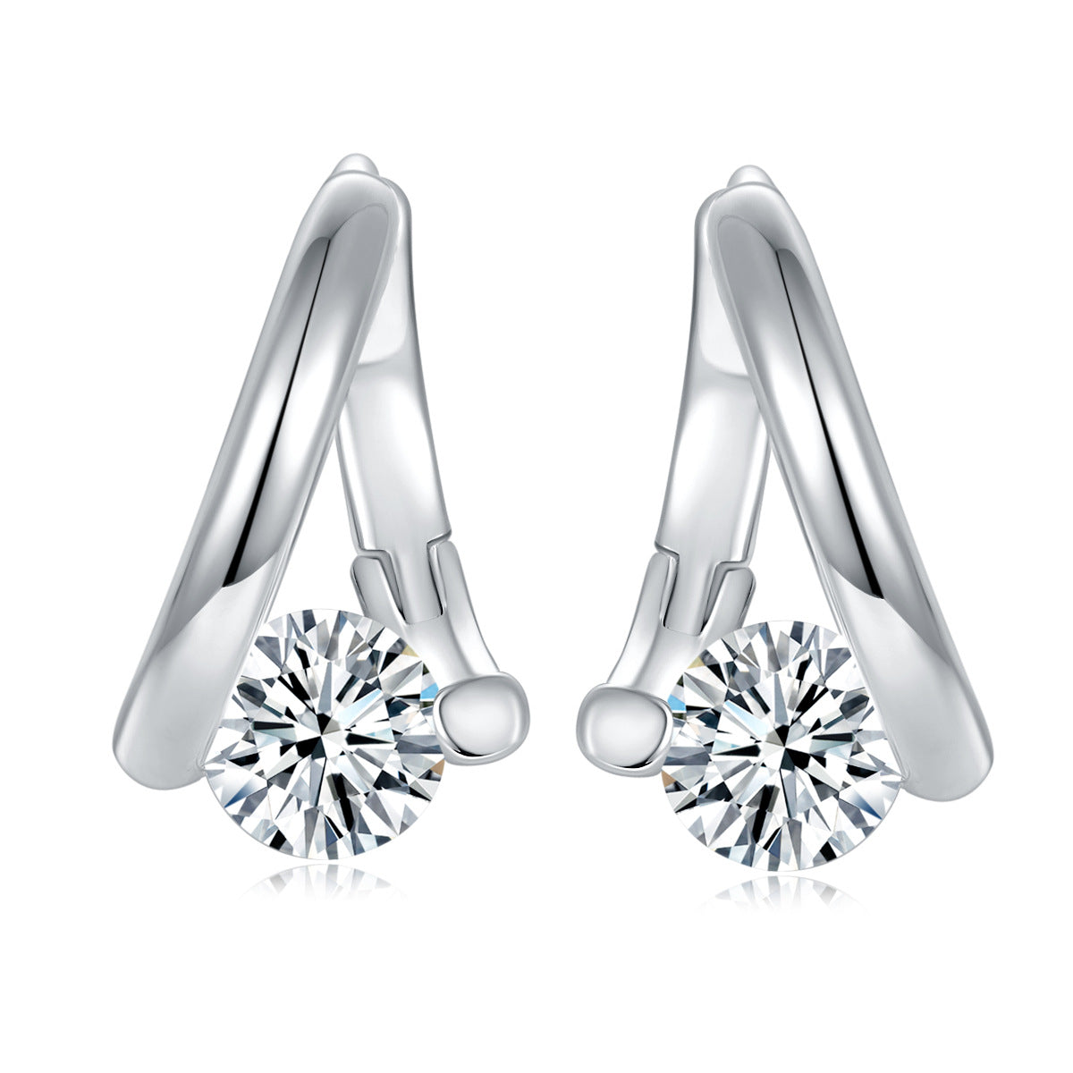 S925 Round-Cut Moissanite Ring【6.2#204】