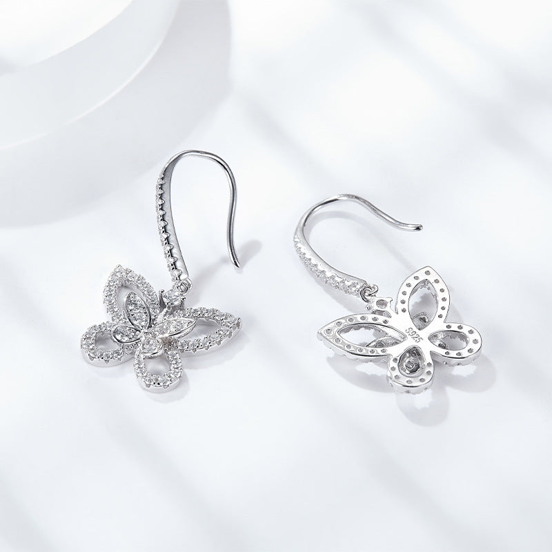 S925 Round-Cut Moissanite Earring【6.2#133】