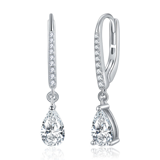 S925 Pear-Cut Moissanite Earring【6.2#176】