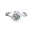 S925 Round-Cut Moissanite Ring【6.2#83】