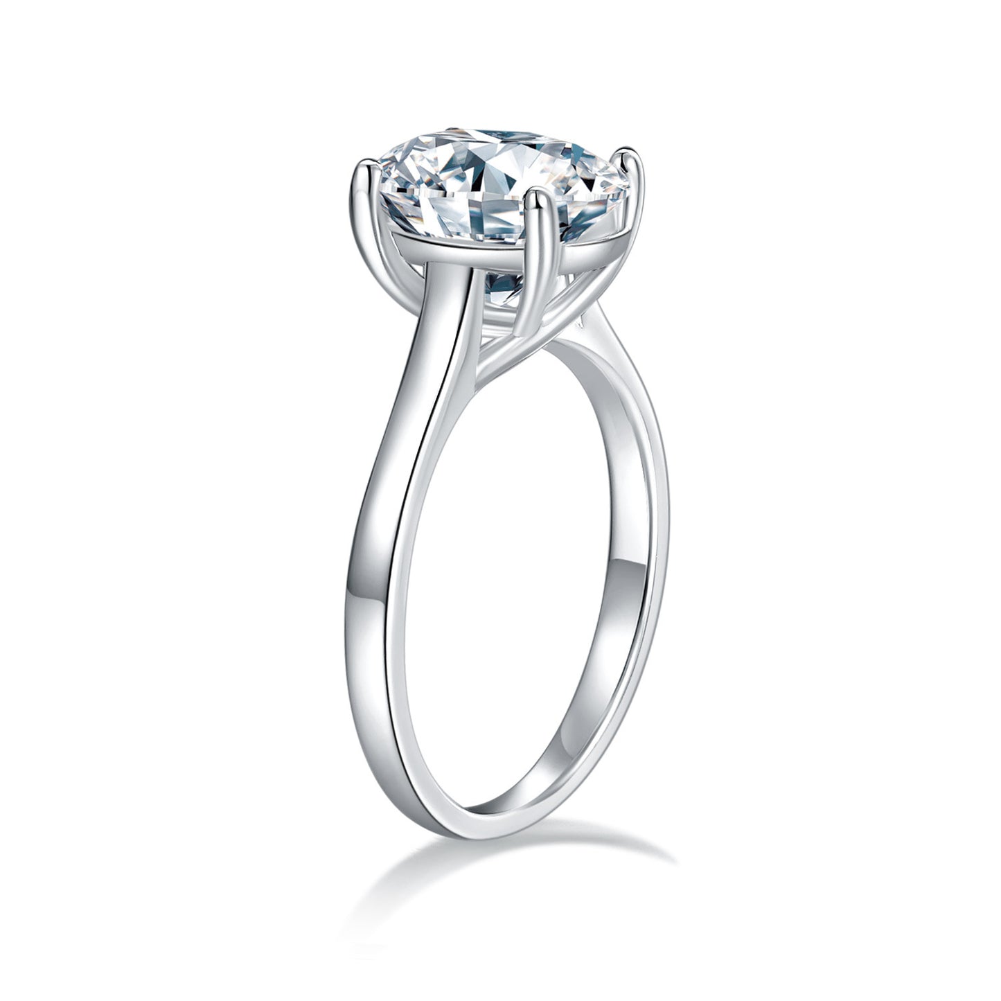 S925 Oval-Cut Moissanite Ring Plated Gold【6.2#142】