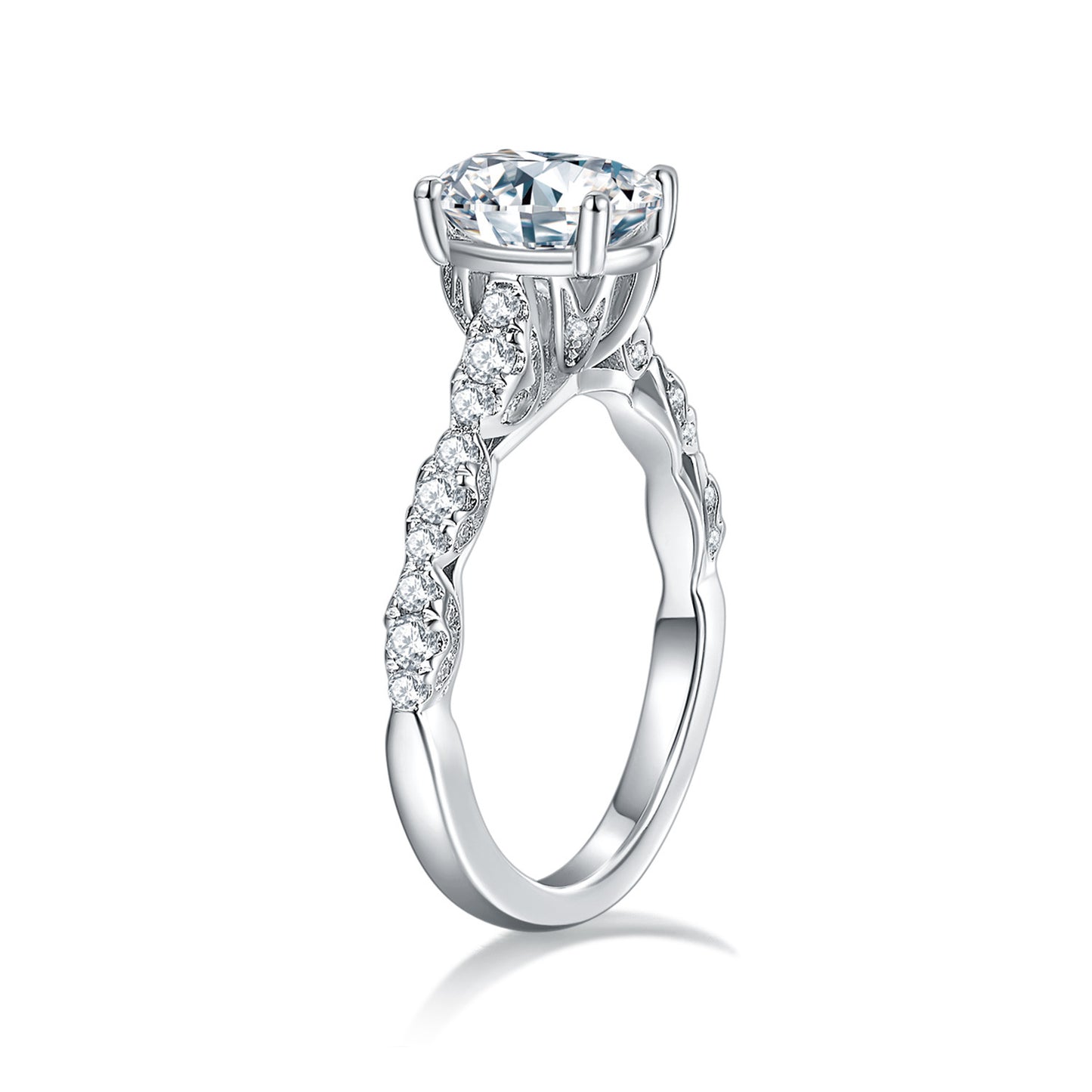 S925 Oval-Cut Moissanite Ring 【6.2#100】