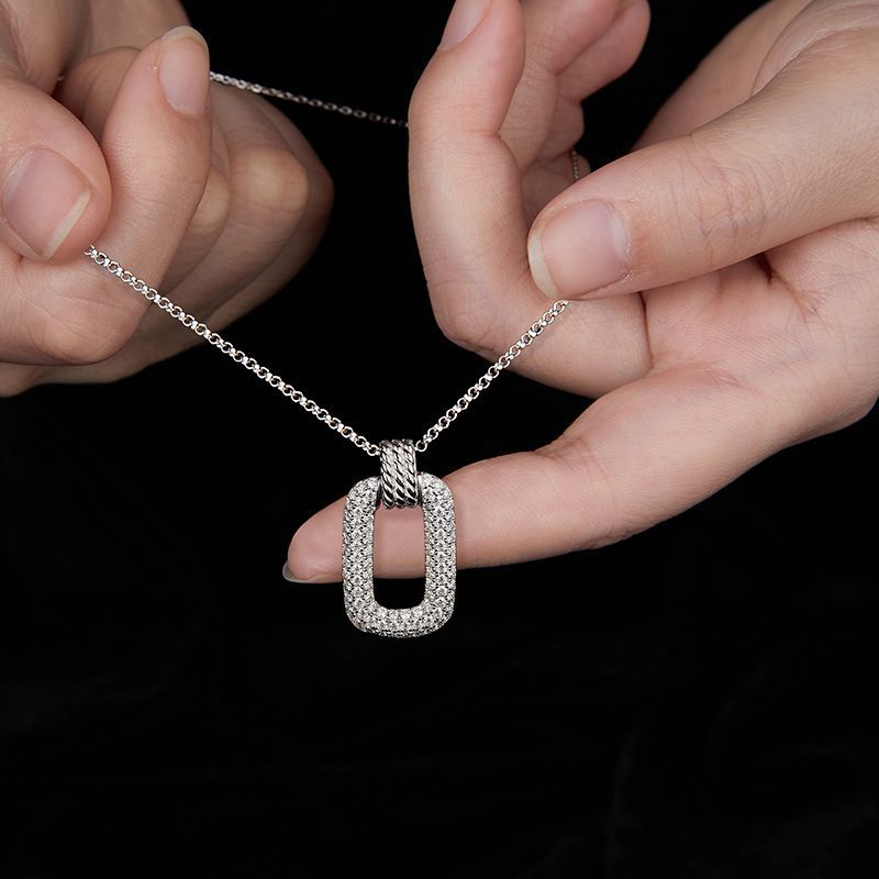 S925 Round-Cut Moissanite Pendant【6.2#162】