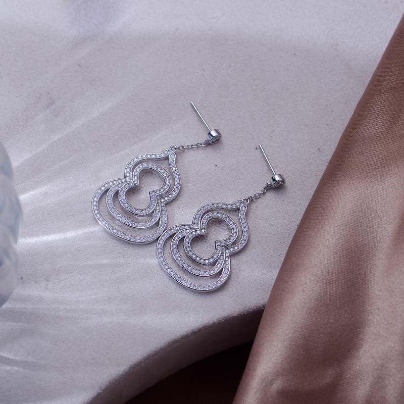 S925 Round-Cut Moissanite Earring【6.2#129】