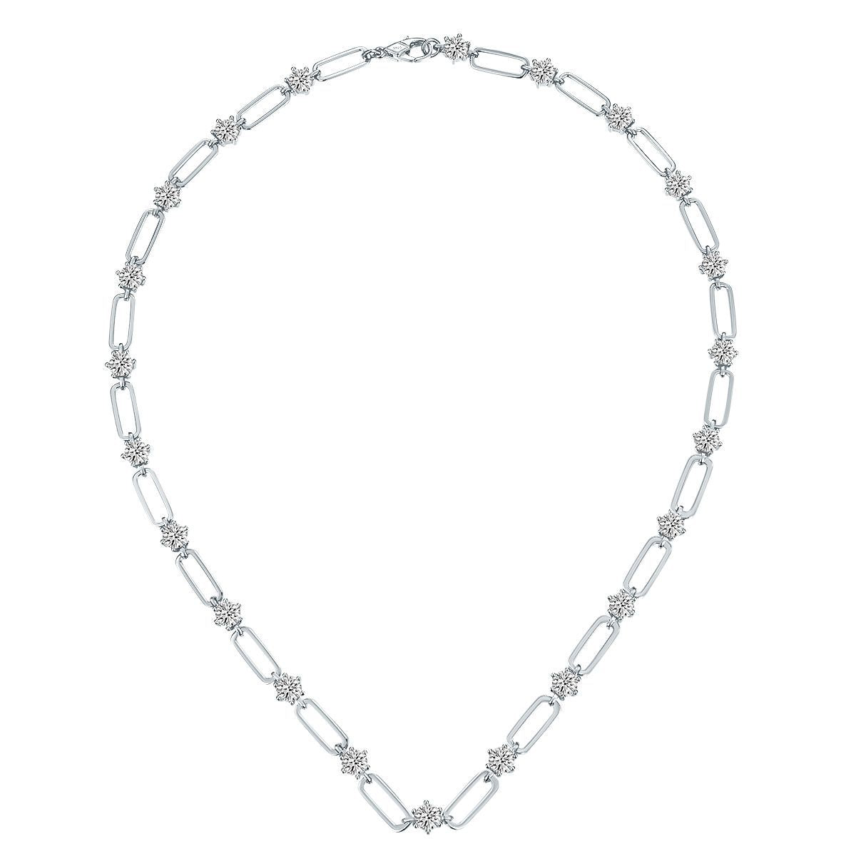 S925 Moissanite Plating Necklace 【6.2#6】