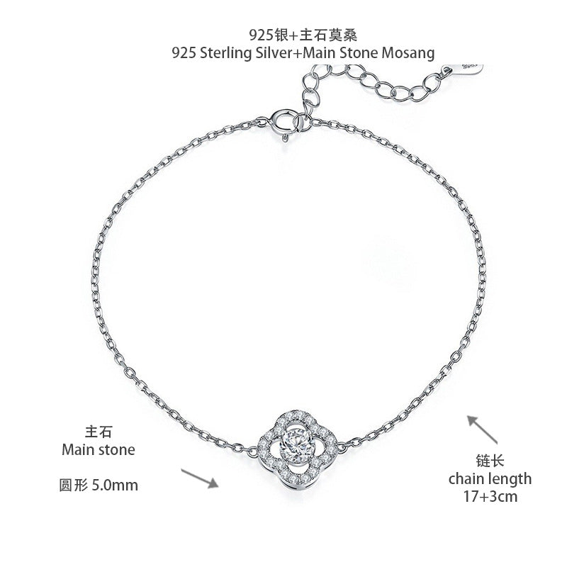 S925 Round-Cut Moissanite Necklace Plated 18k Gold【6.2#131】
