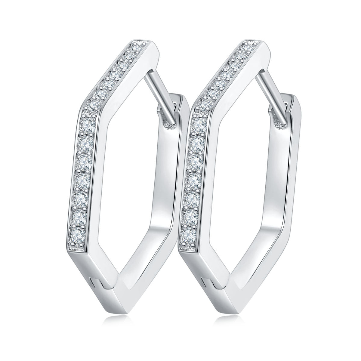 S925 Round-Cut Moissanite Earring【6.2#111】