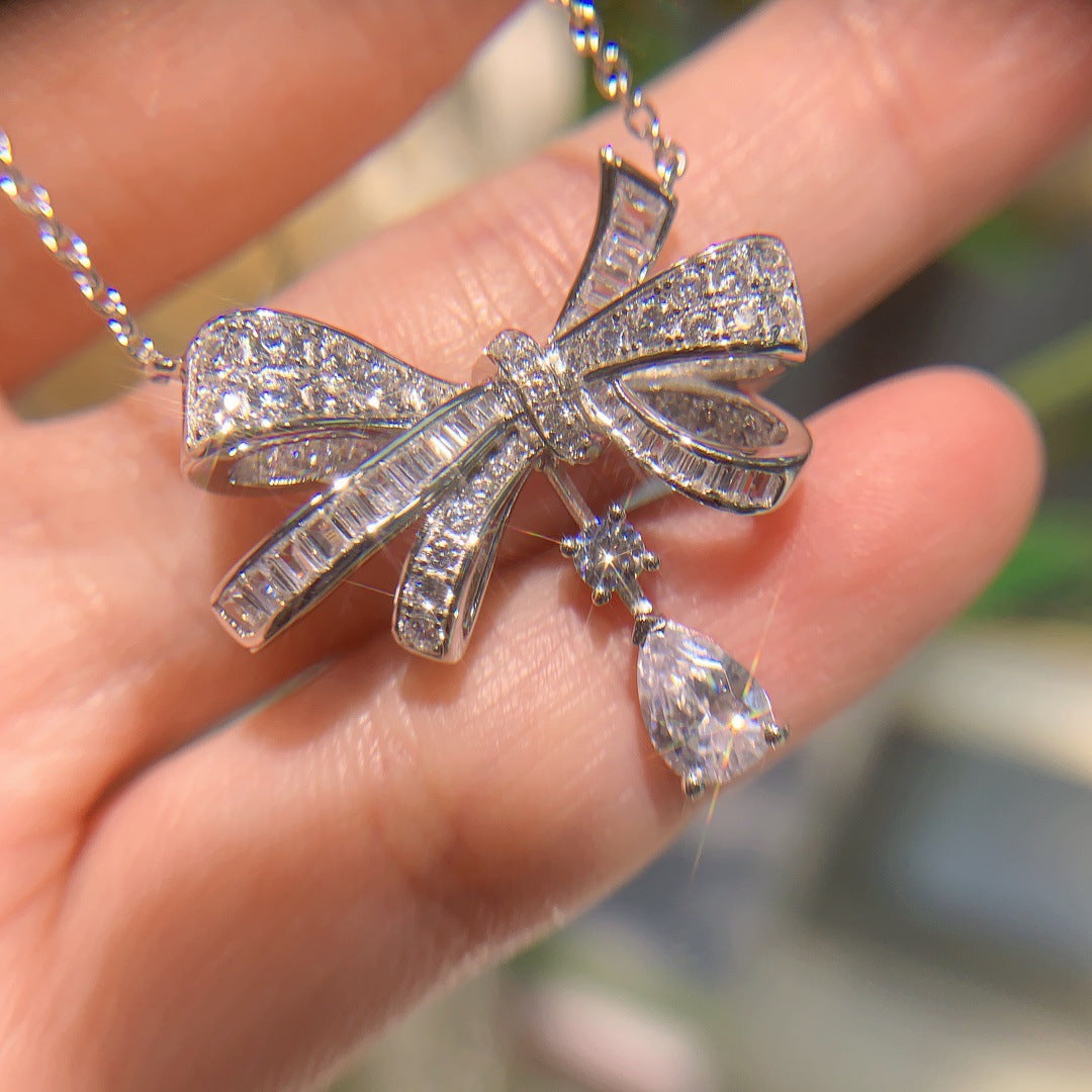 S925 Pear-Cut Moissanite Necklace【6.2#202】