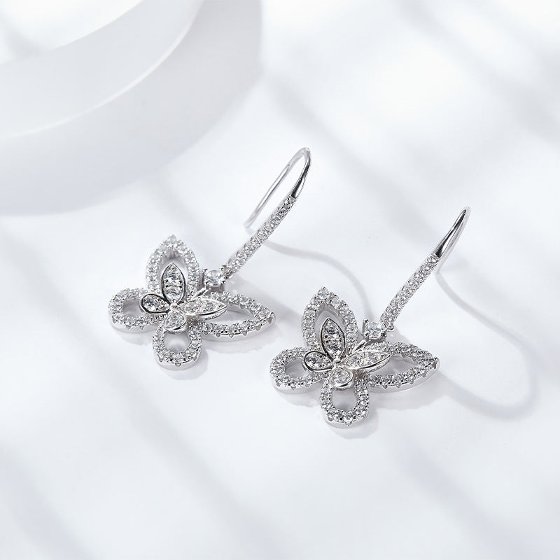 S925 Round-Cut Moissanite Earring【6.2#133】