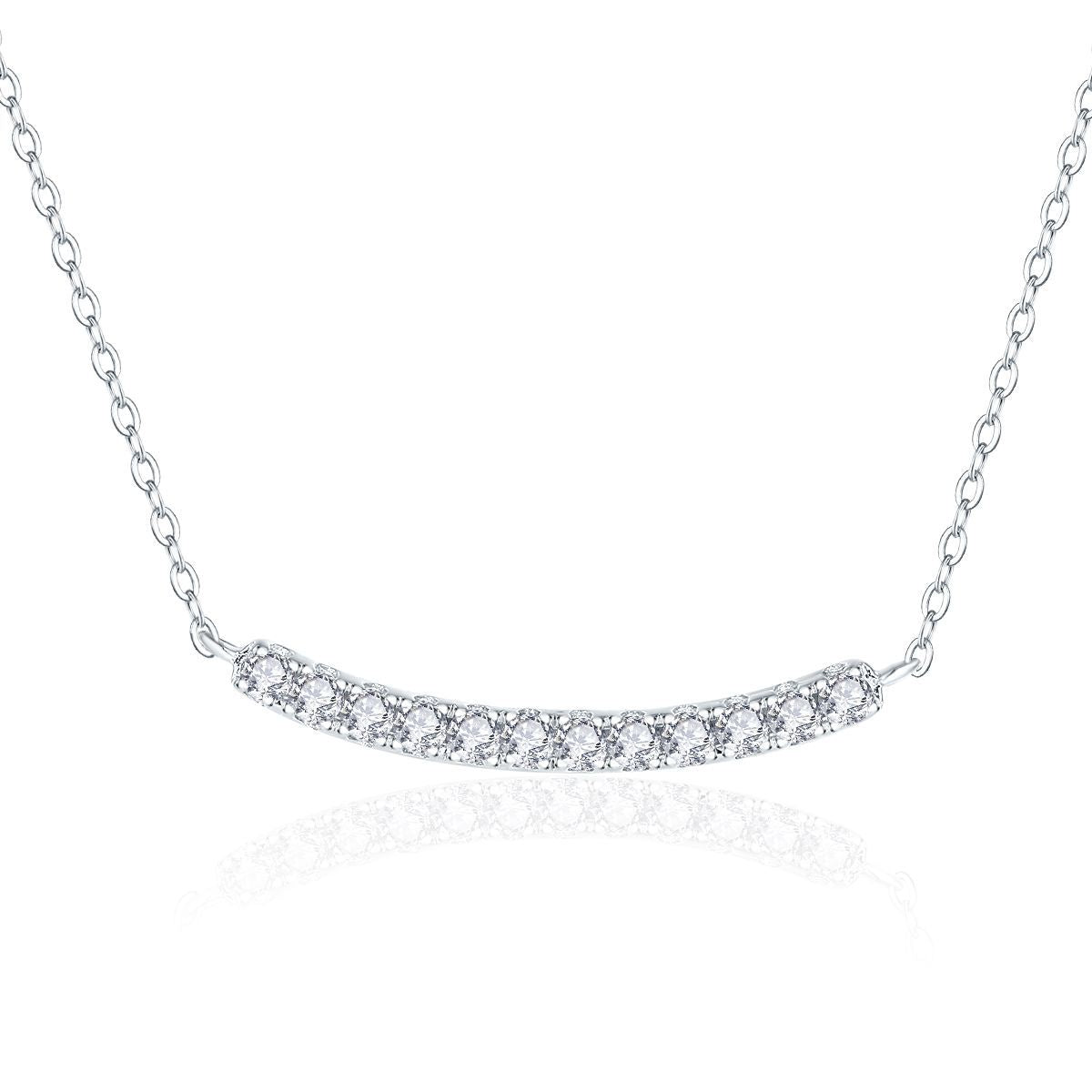 S925 Round-Cut Moissanite Necklace【6.2#114】